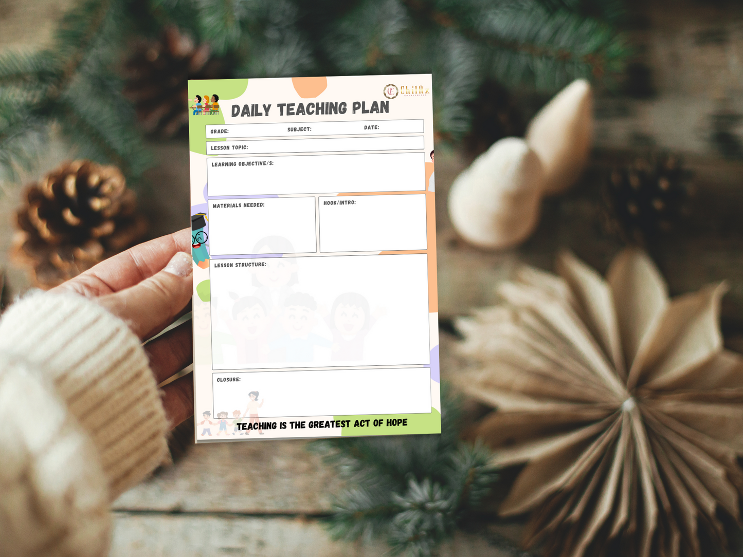 Weekly Teaching Planner