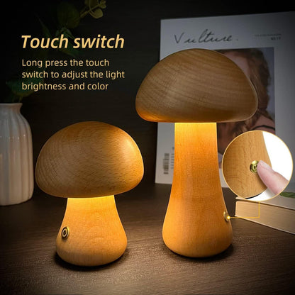 Mushroom LED Night Light With Touch Switch