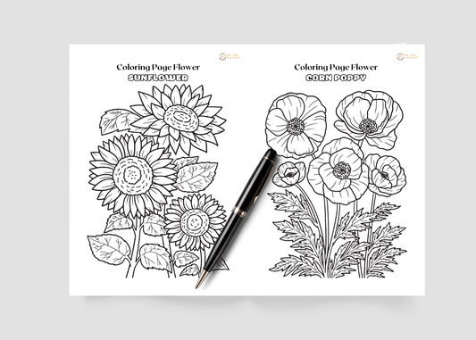 Flower Coloring Book