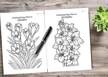 Flower Coloring Book