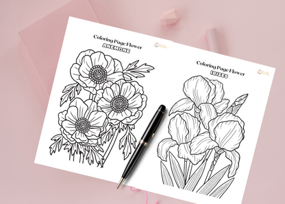 Flower Coloring Book